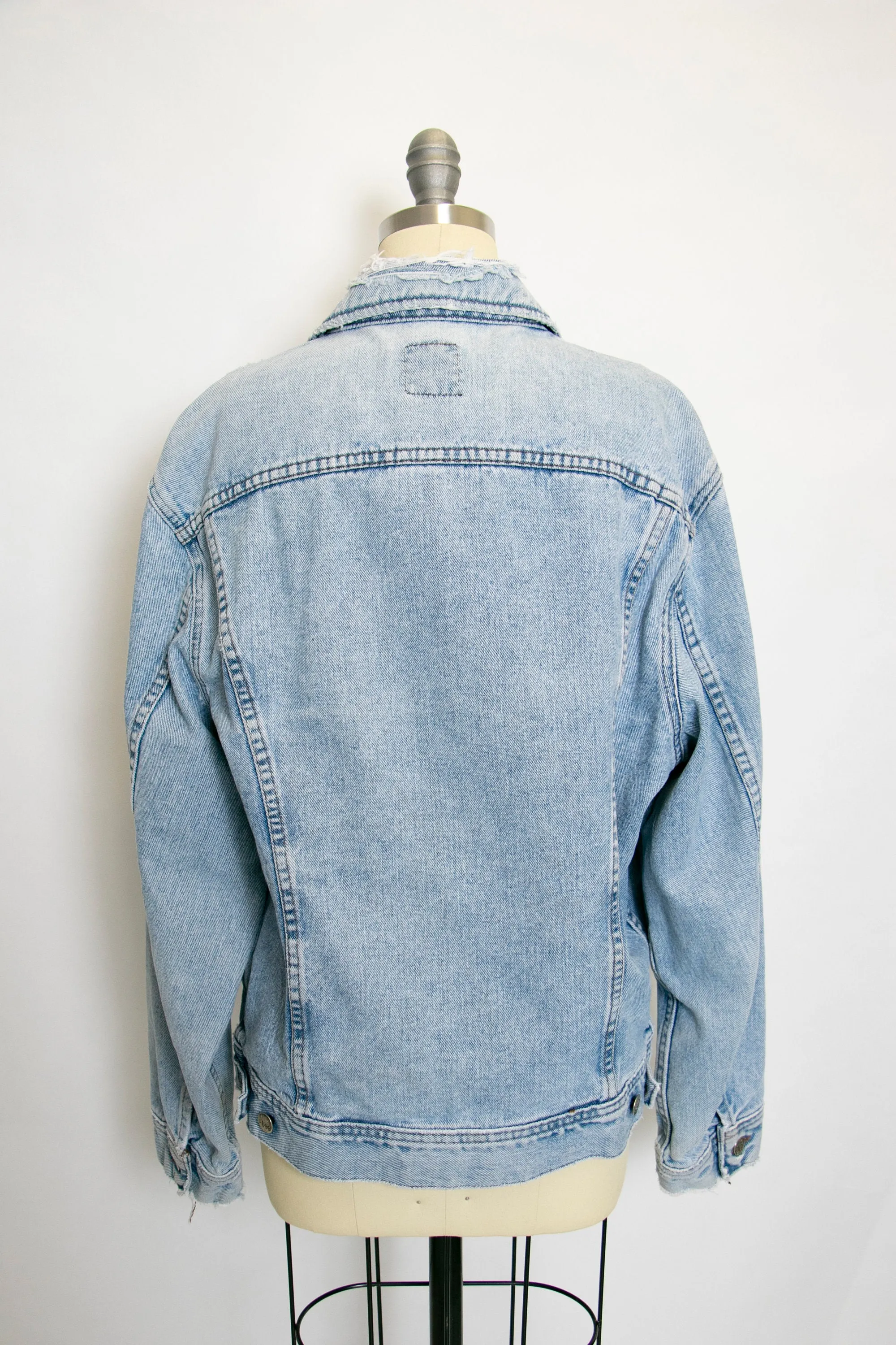1990s Denim Jacket Lee Blue Cotton Medium