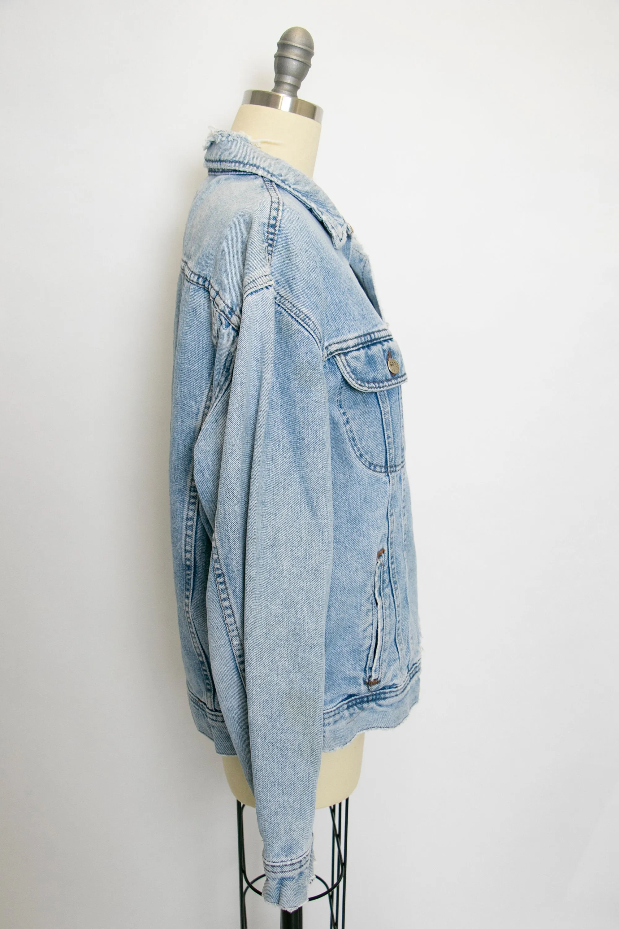 1990s Denim Jacket Lee Blue Cotton Medium
