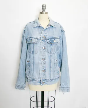 1990s Denim Jacket Lee Blue Cotton Medium