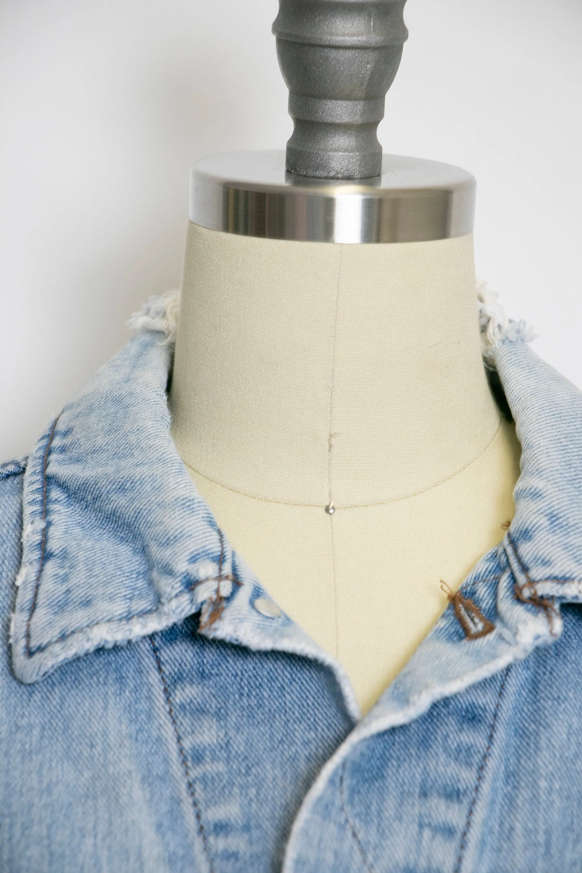 1990s Denim Jacket Lee Blue Cotton Medium