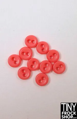 4mm - 12" Fashion Doll Quality Mini Divet Chunk Buttons - Pack Of 6