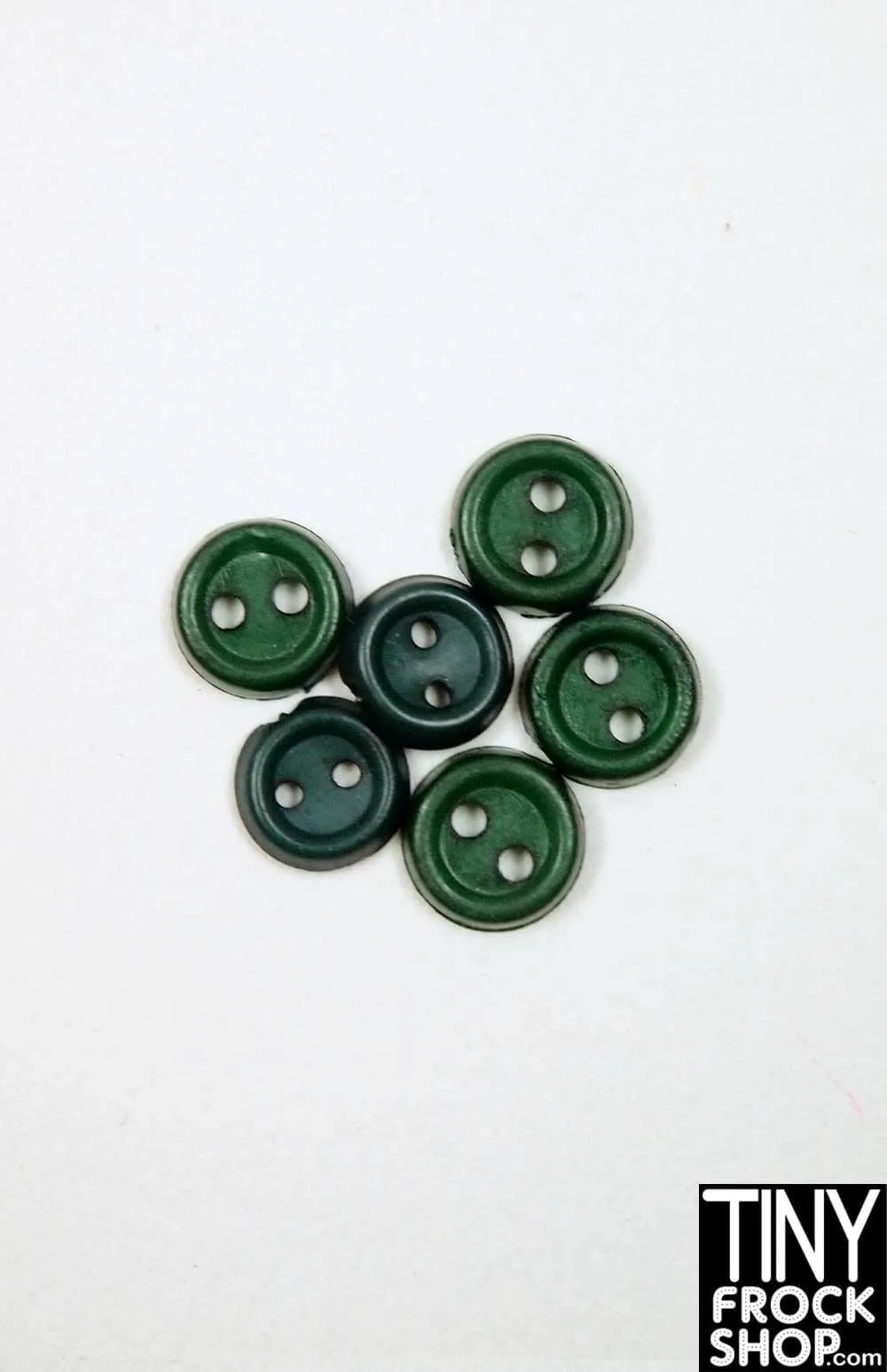 6mm - 12" Fashion Doll Flat Rim Buttons - Pack Of 6