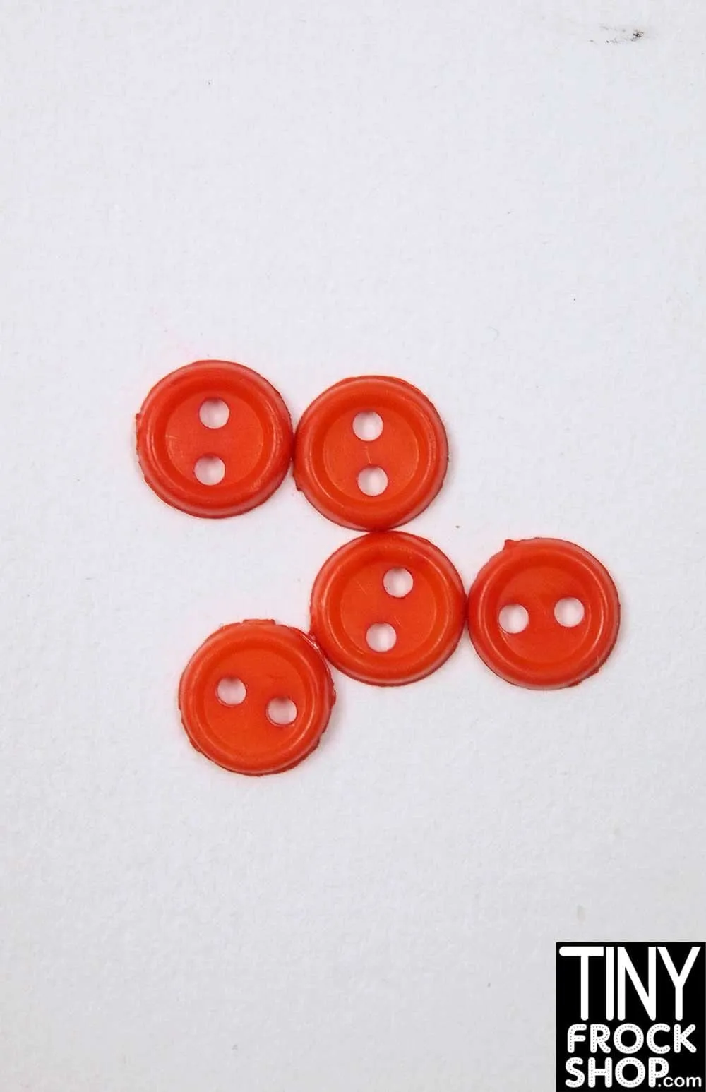 6mm - 12" Fashion Doll Flat Rim Buttons - Pack Of 6