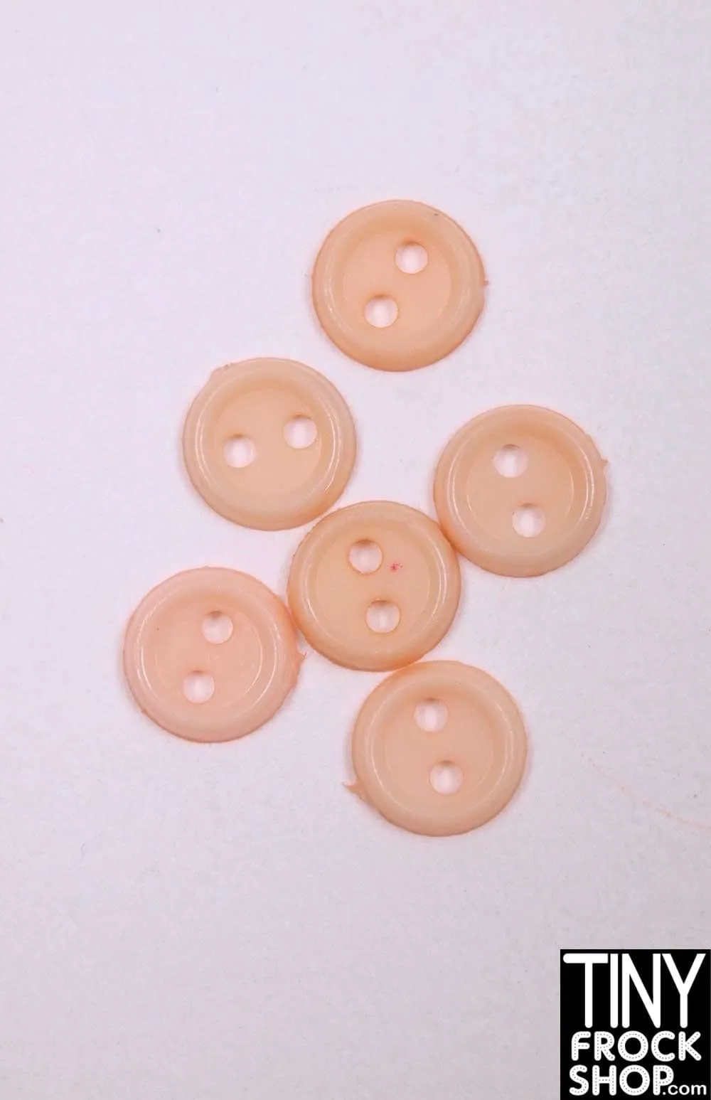 6mm - 12" Fashion Doll Flat Rim Buttons - Pack Of 6