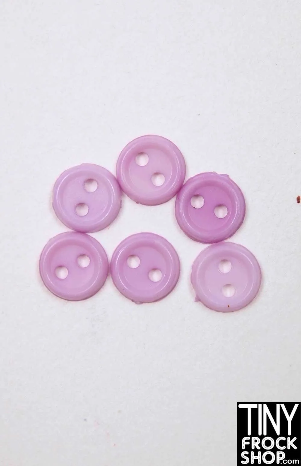 6mm - 12" Fashion Doll Flat Rim Buttons - Pack Of 6