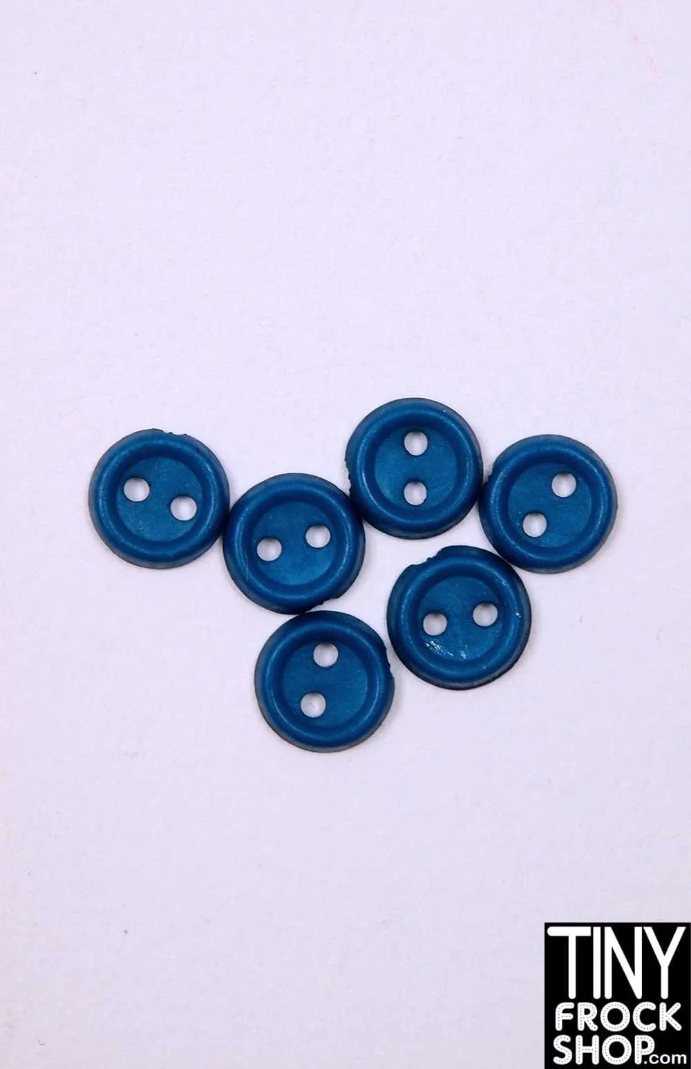 6mm - 12" Fashion Doll Flat Rim Buttons - Pack Of 6