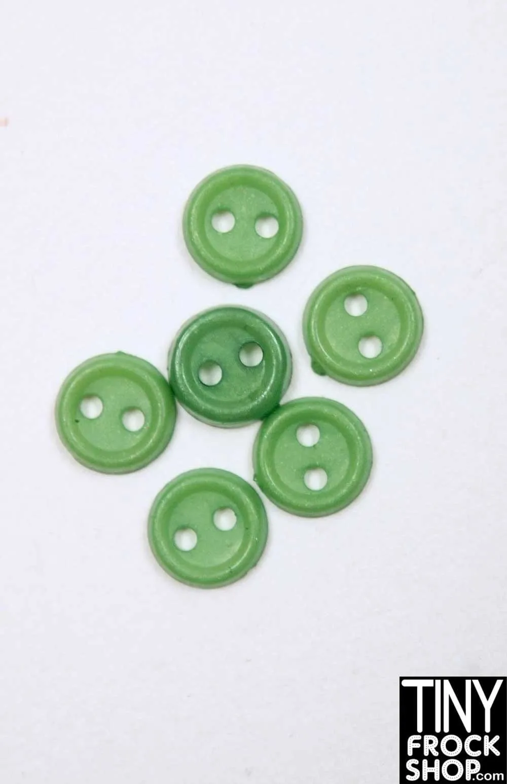6mm - 12" Fashion Doll Flat Rim Buttons - Pack Of 6