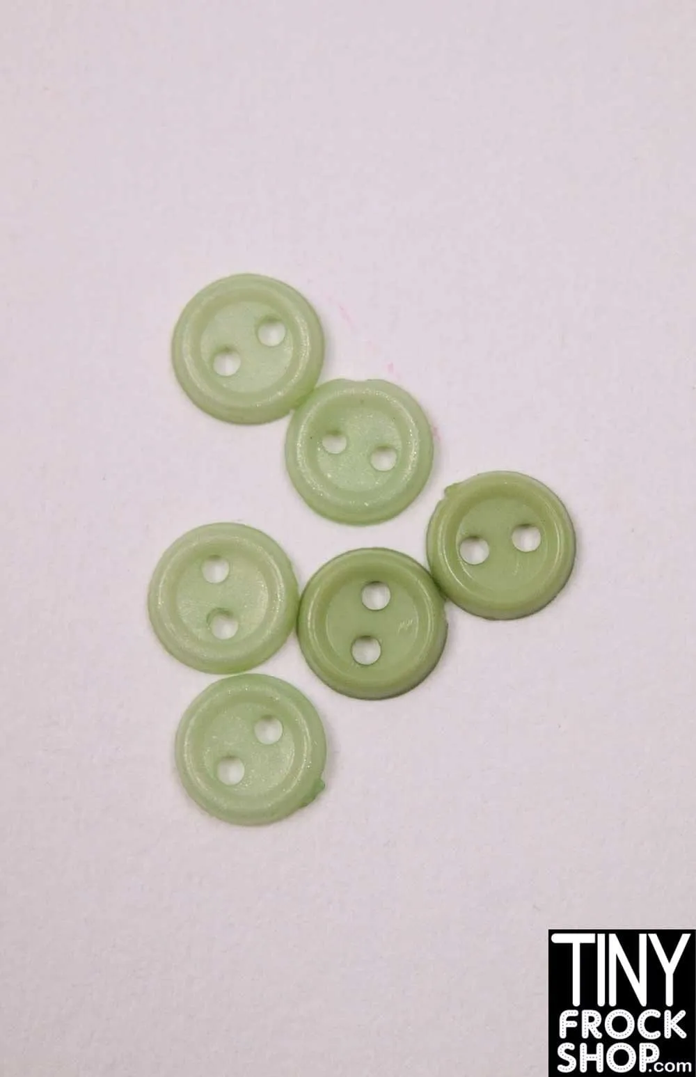 6mm - 12" Fashion Doll Flat Rim Buttons - Pack Of 6