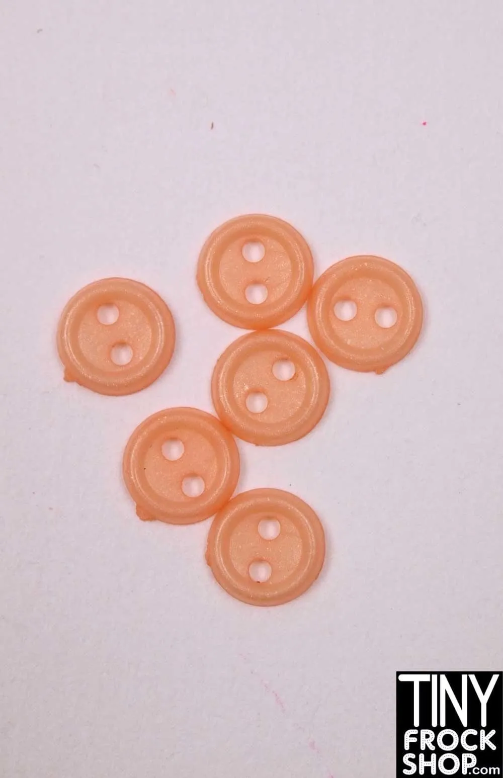 6mm - 12" Fashion Doll Flat Rim Buttons - Pack Of 6