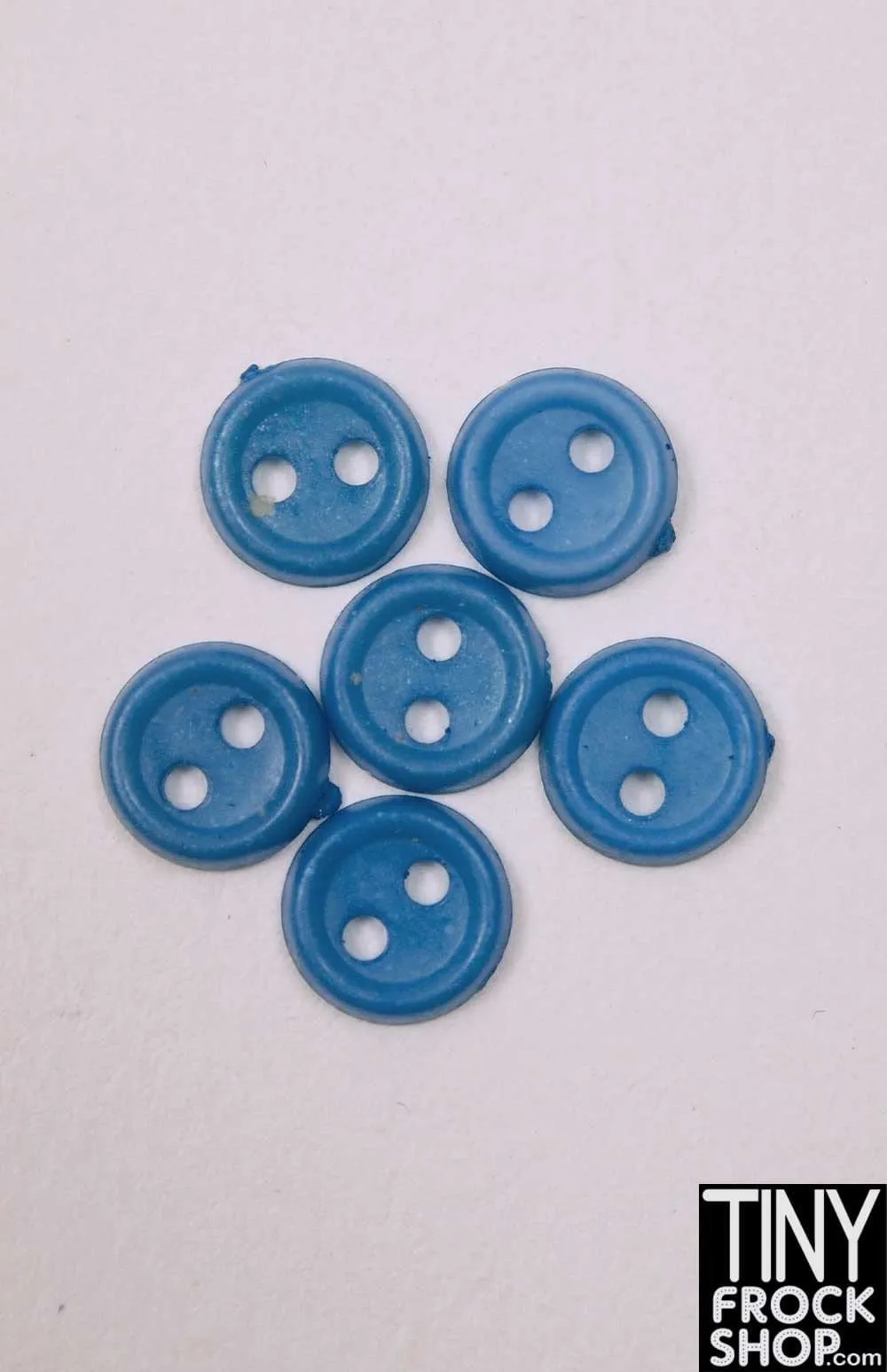 6mm - 12" Fashion Doll Flat Rim Buttons - Pack Of 6