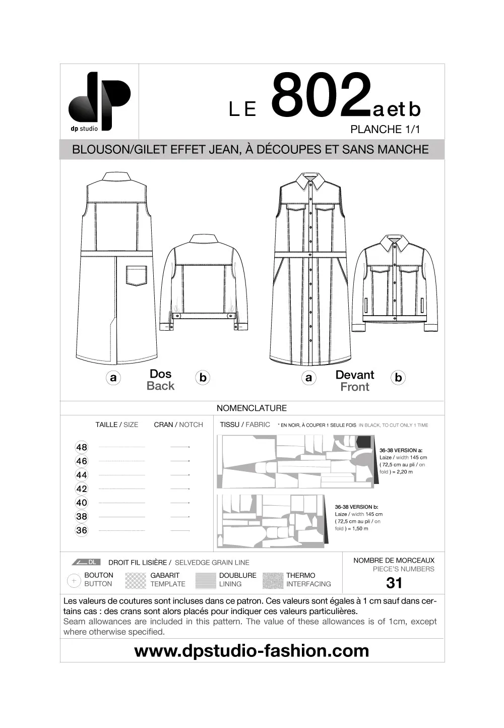 802 / Jean Jacket   Dress   Vest
