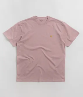 Carhartt Chase T-Shirt - Glassy Pink / Gold