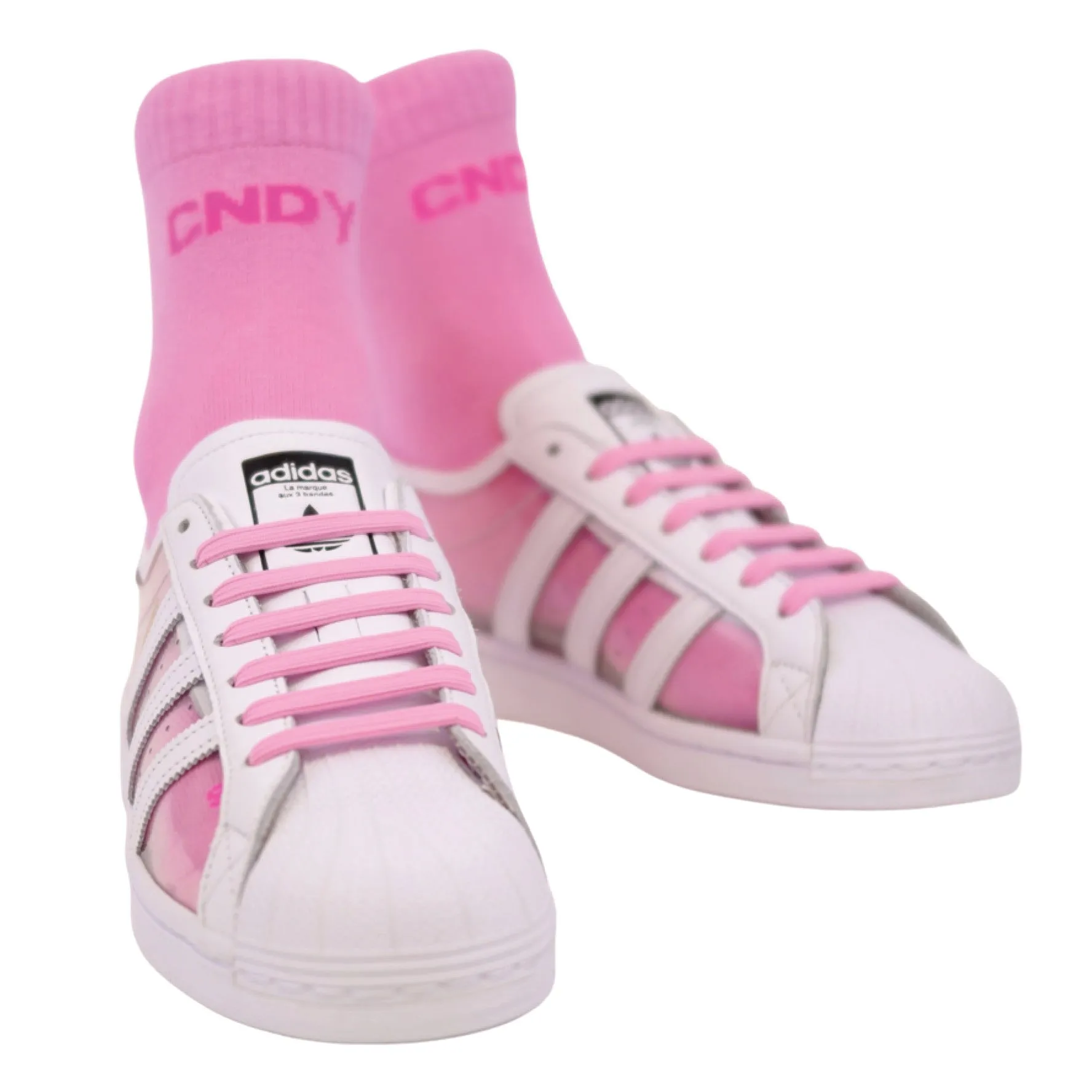 COLR By uLace Mid-Calf Socks - Cotton Candy Pink