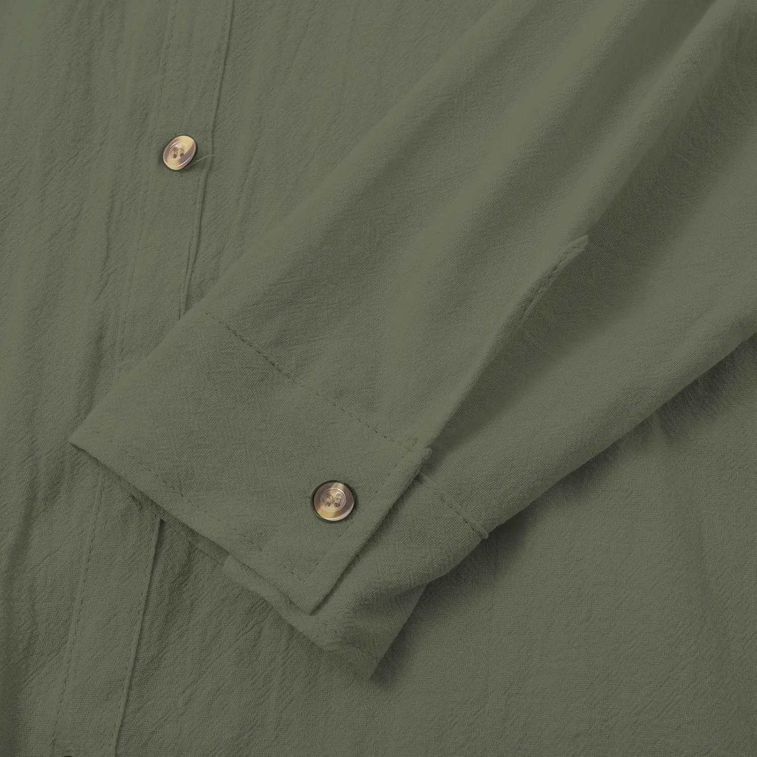 Cotton Linen Shirts for Men Drawstring Button Long Sleeve Tops with Hood Casual Breathable Summer Beach Hoodie
