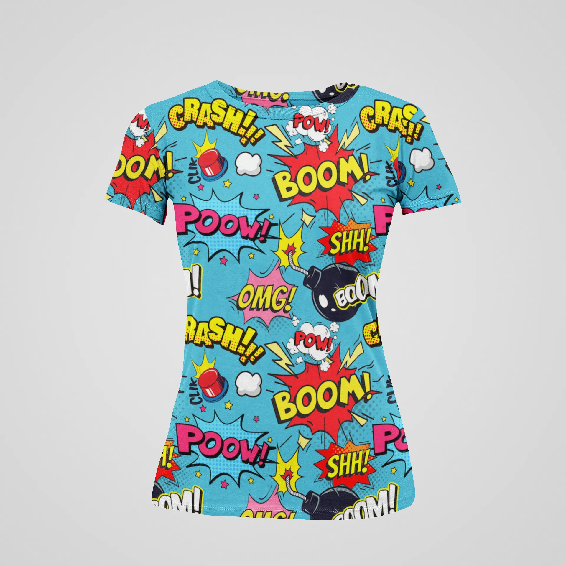 Funky Pop Art Women's All-Over Printed Tee