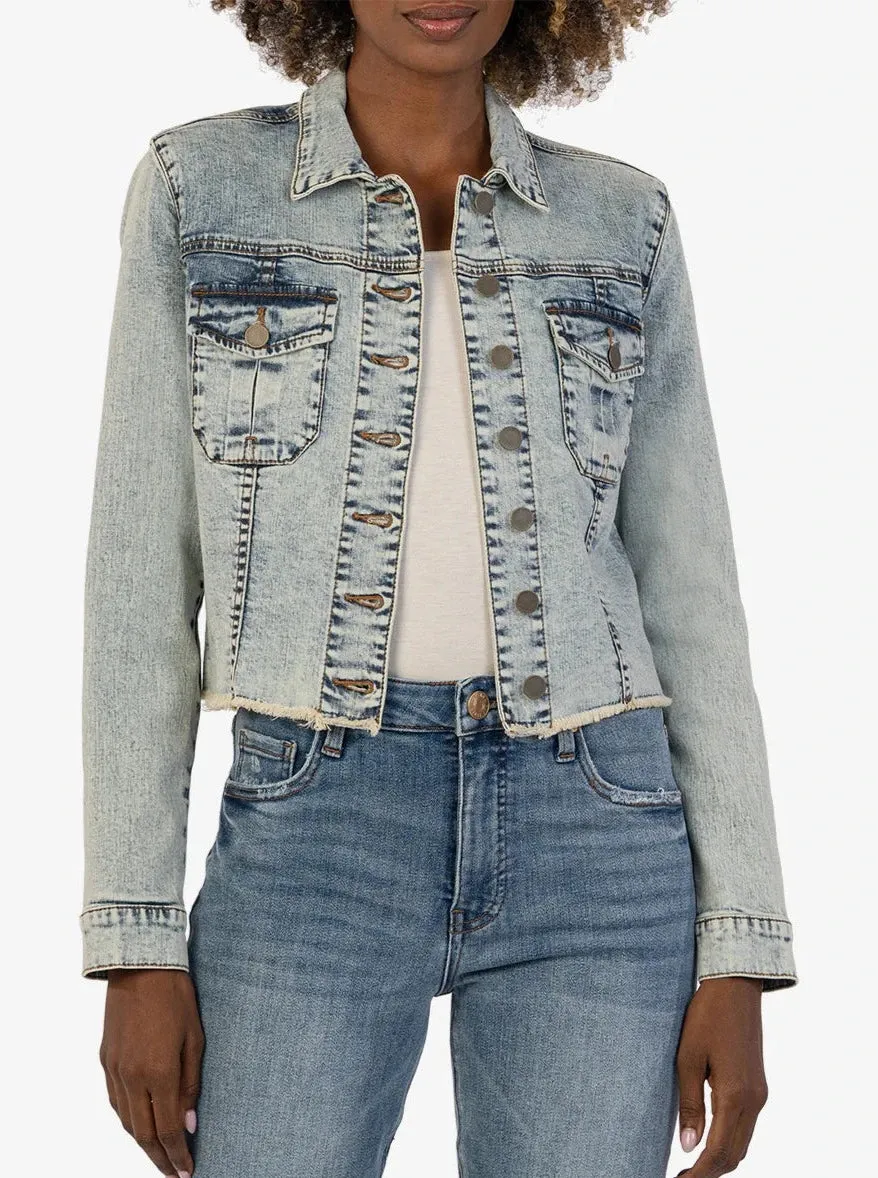 Kara Jacket No Waist W Fray [Champaigned W Medium-KJ0314ML8]
