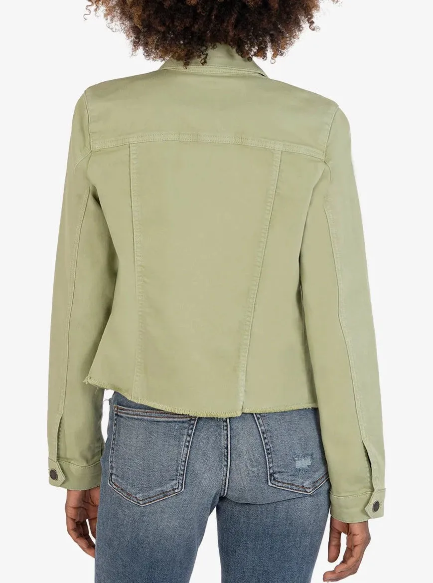 Kara Jacket No Waist With Fray [Cactus]