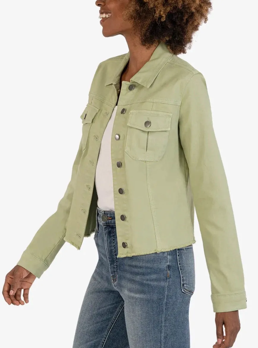 Kara Jacket No Waist With Fray [Cactus]