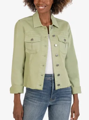 Kara Jacket No Waist With Fray [Cactus]
