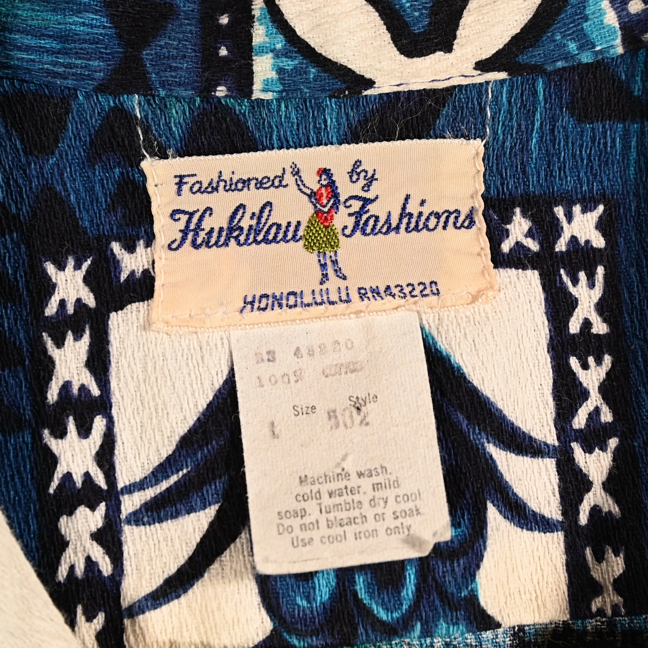 SOLD Hukilau Vintage 60s Hawaiian Shirt, Barkcloth Pineapple Tiki Shirt
