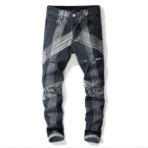 West Louis Slim Fit Holes Beggar Jeans Joggers